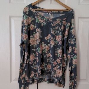 Floreat Blue Floral Sweatshirt
